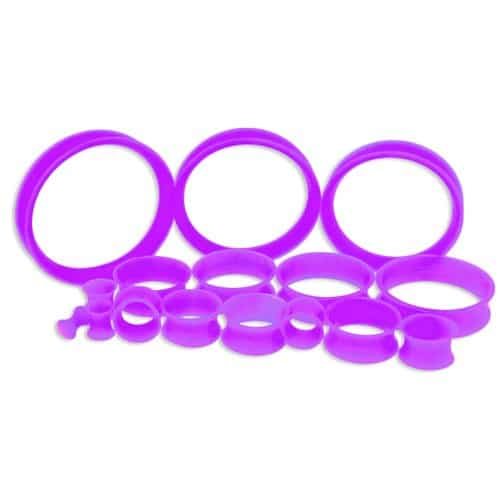 Lavender Silicone Thin Tunnels (6 gauge - 2 inch)