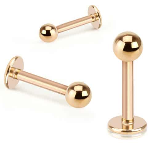 Rose Gold Labret Ring (16 gauge - 14 gauge )