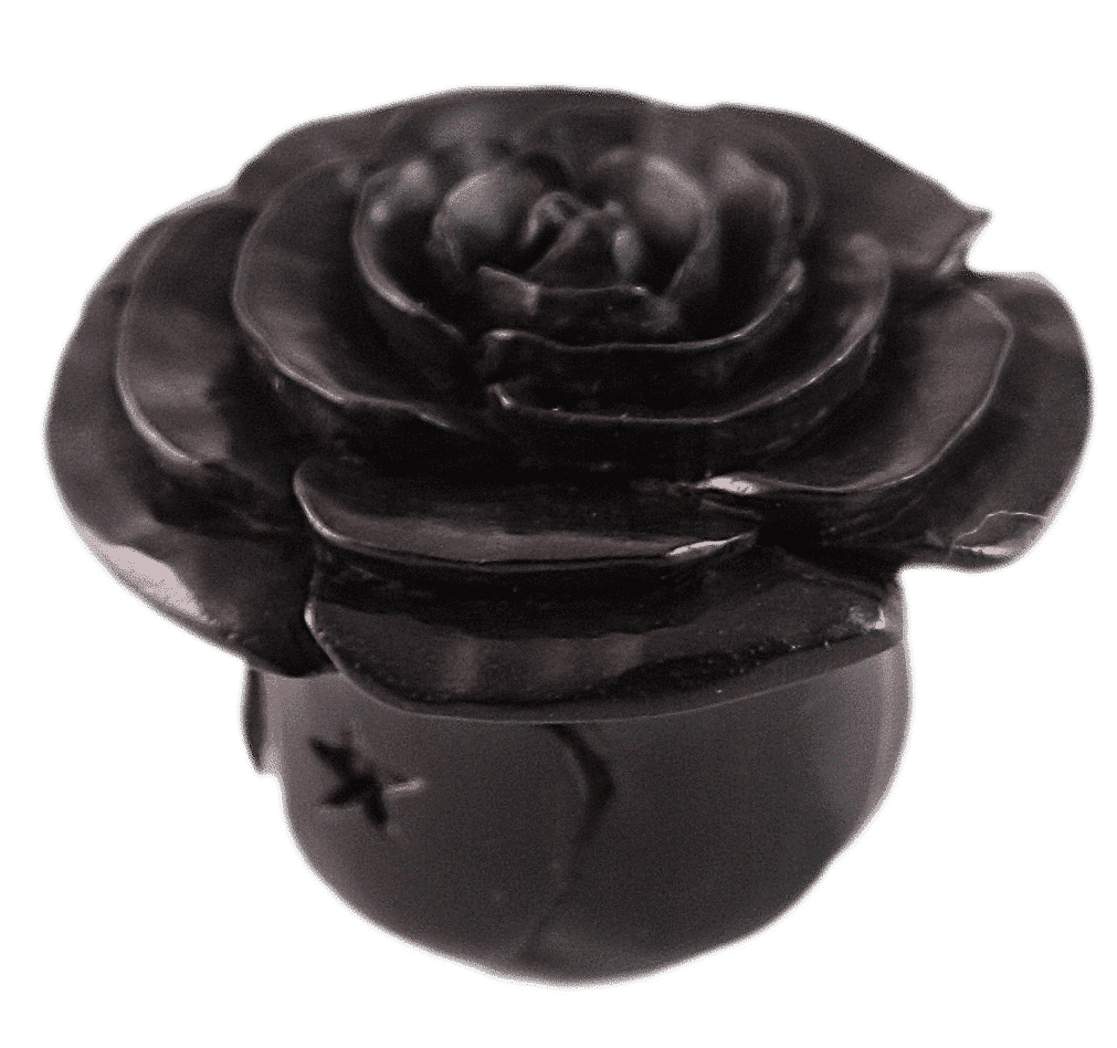 Black Areng Wood Rosebud Flower Plugs (8 gauge - 43 mm)