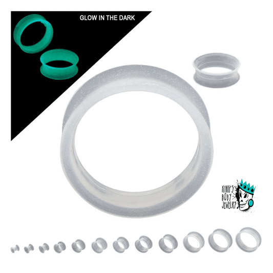 Clear Glow in the Dark Silicone Skin Eyelets (6 gauge - 2 gauge)