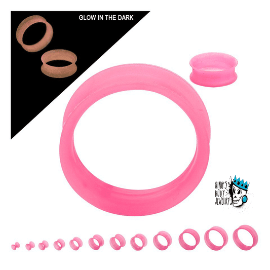 Pink  Glow in the Dark Silicone Skin Eyelets  (4 g, 7/8", & 1")