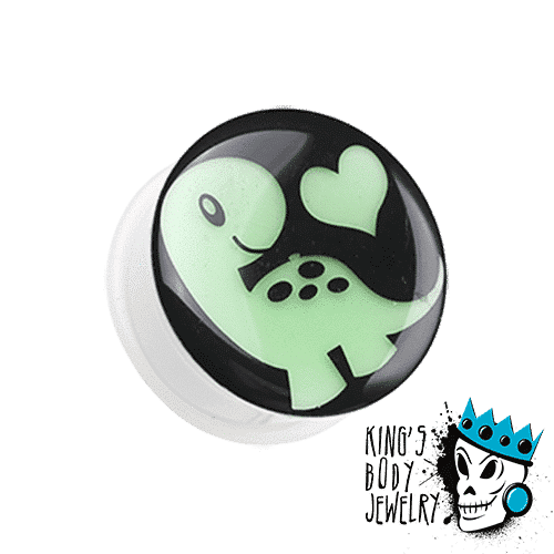 Love Dinosaur Plugs (2 gauge - 1 inch)