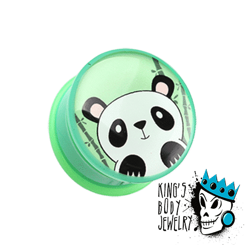 Cute Panda Plugs (2 gauge - 1 inch)