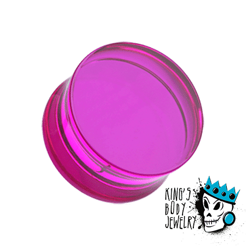 Ultra Violet Acrylic Double Flare Plugs (10 gauge - 1 inch)