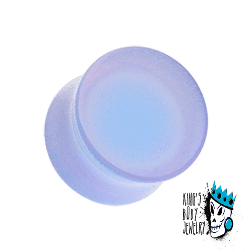 Ultra Violet Acrylic Glow in the Dark Double Flare Plugs  (8 gauge - 1 inch)