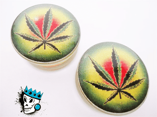 Marijuana Leaf Plugs (7/8 inch)
