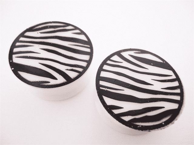 Zebra Silicone Plugs (9/16 - 7/8 inch)